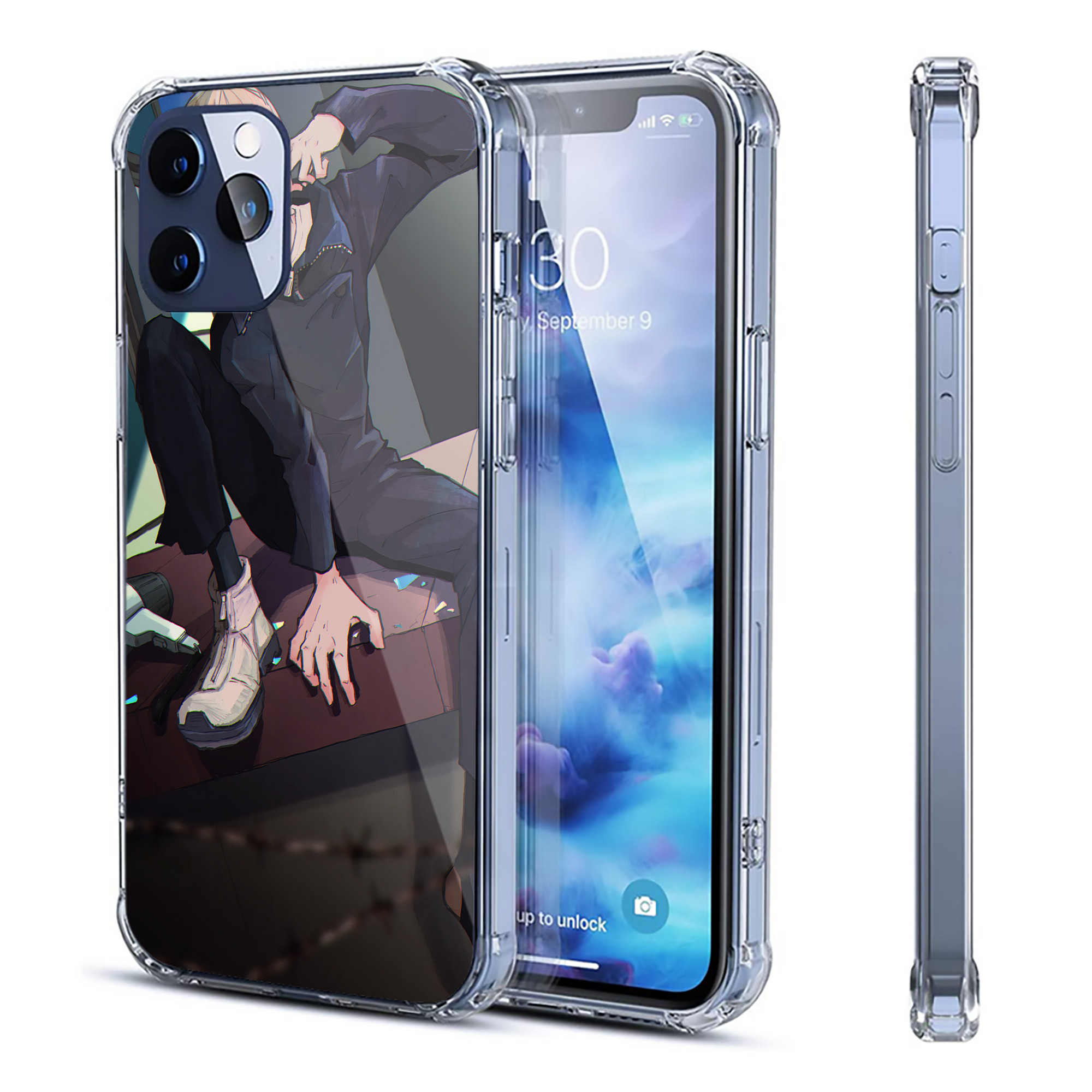 （画像用） 呪術廻戦 Jujutsu Kaisen 【iPhone 12シリーズ対応】透明スマホケース（クリアソフトケース）